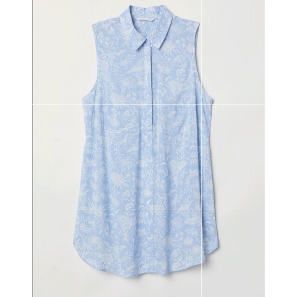 3/$30 H&M MAMA Floral Button Down Collared Shirt 100% Viscose Nursing